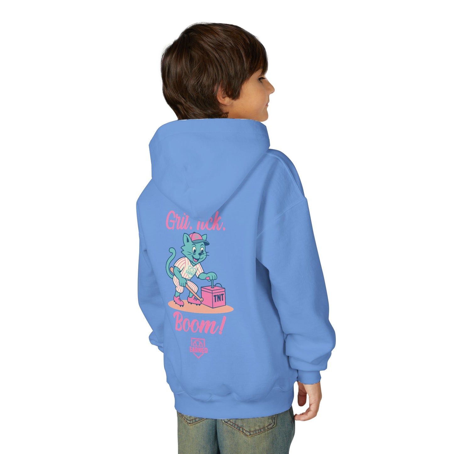 GRIT. TICK. BOOM. Youth Hoodie - TOMFOOLERY Collection
