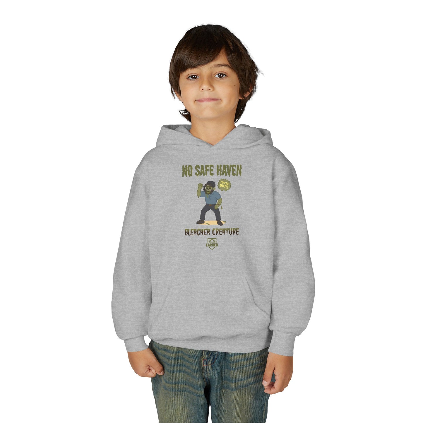 NO SAFE HAVEN Youth Hoodie - BLEACHER CREATURE COLLECTION