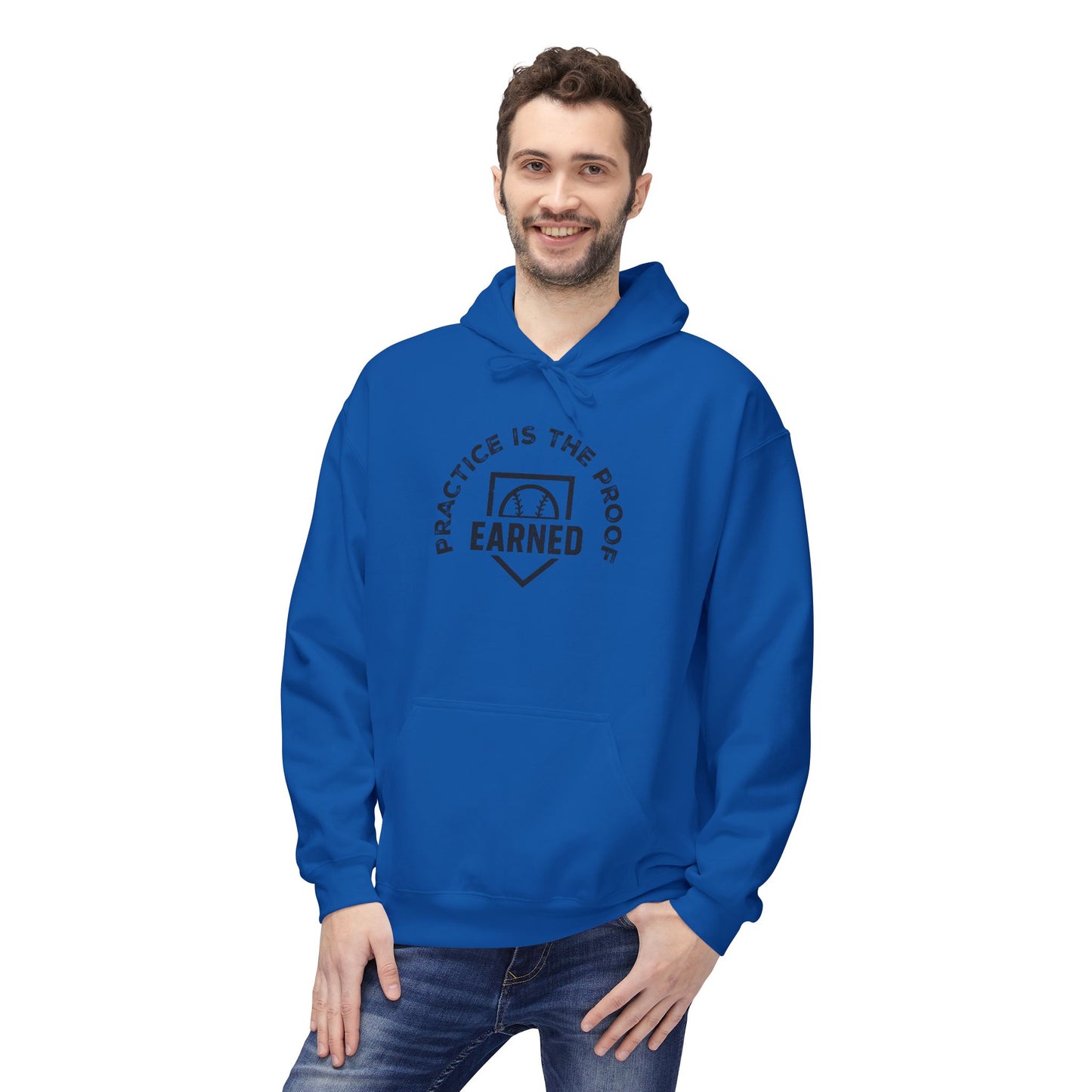 PRACTICE IS THE PROOF Hoodie (Black Font)