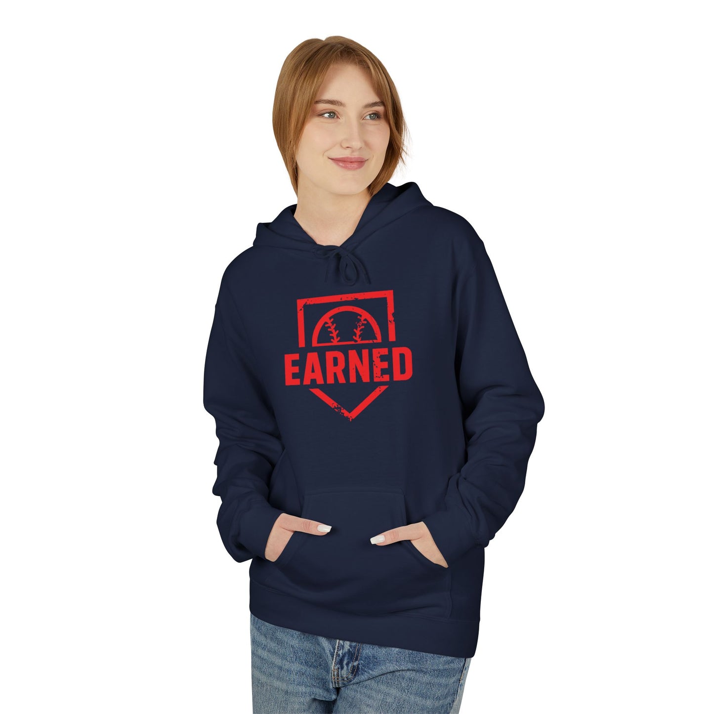 EARNED Logo Hoodie (Red Font)