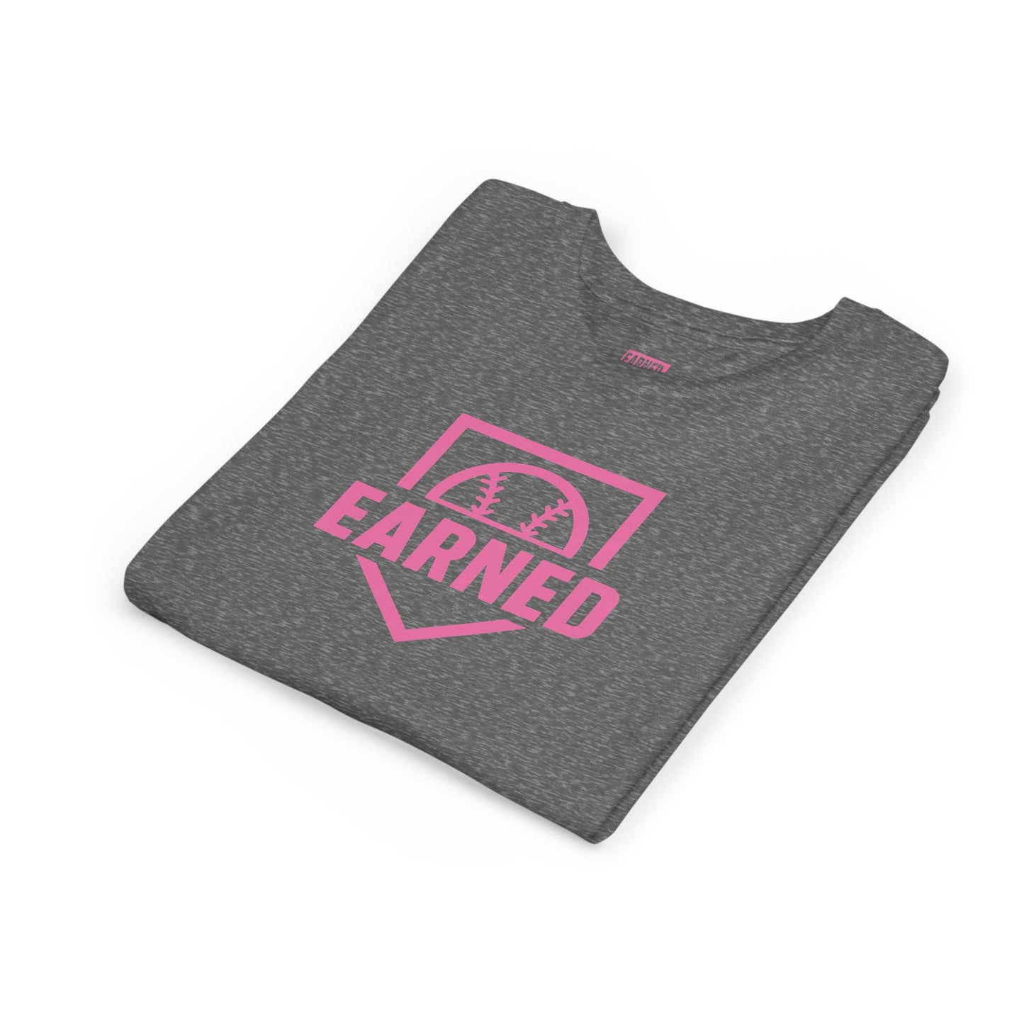 EARNED Logo Youth Tee (Hot Pink)