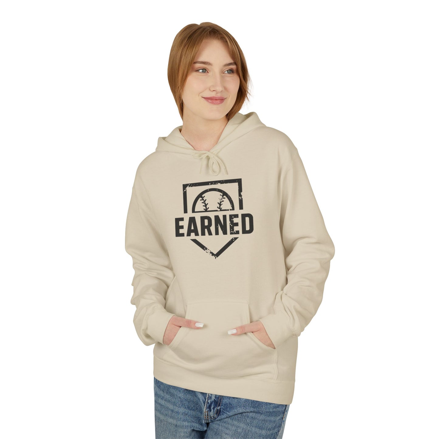 EARNED Logo Hoodie (Black Font)