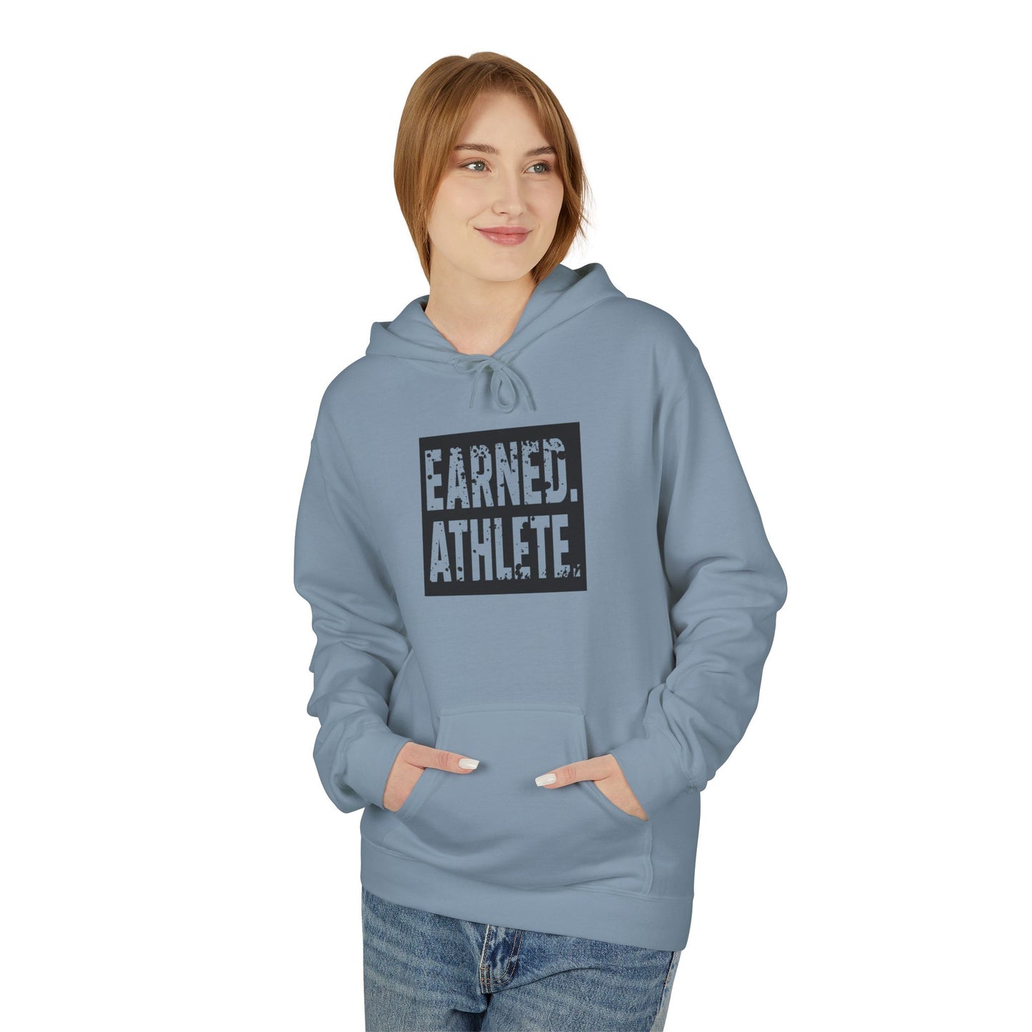 EARNED. ATHLETE. Hoodie (Black Logo)