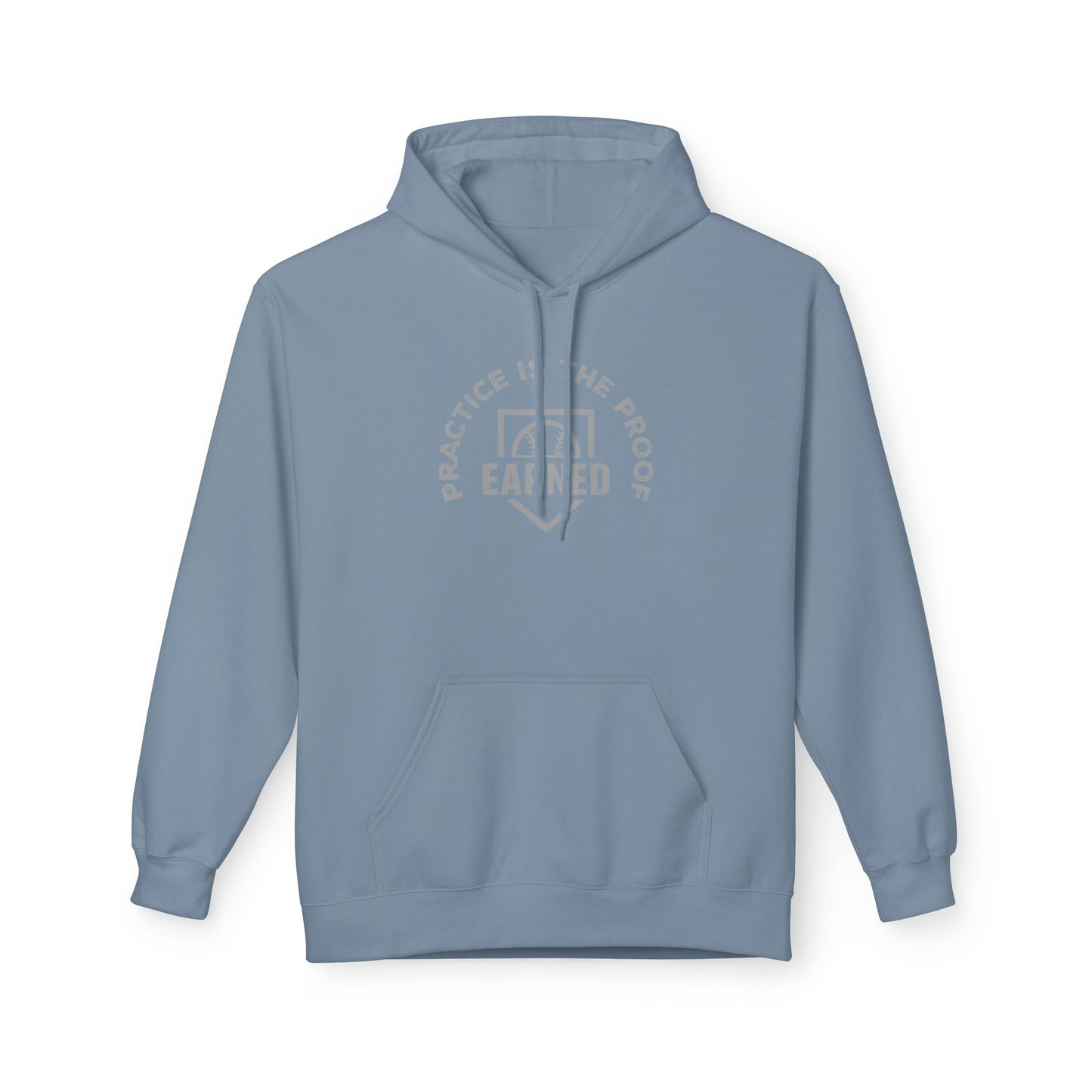 PRACTICE IS THE PROOF Hoodie (Gray Font)