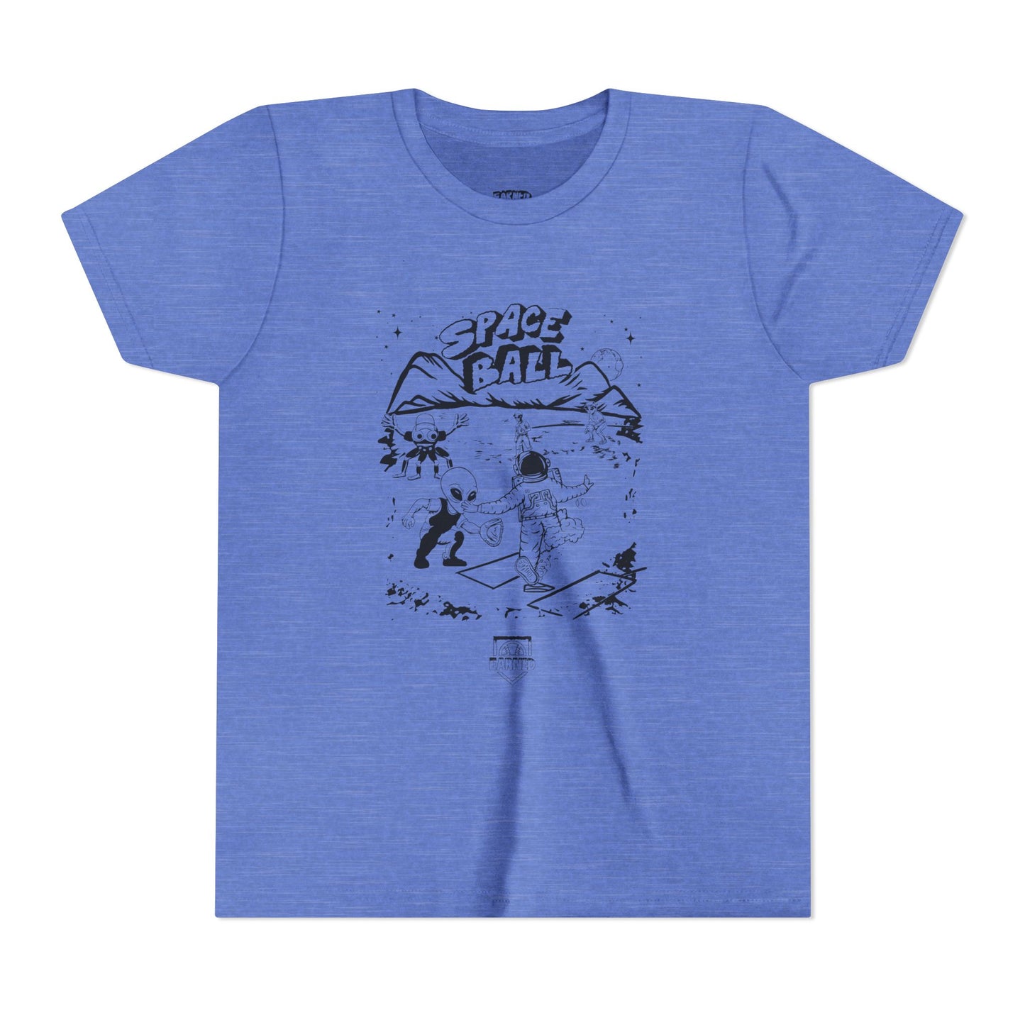 SPACE BALL: PLAY AT THE PLATE Youth Tee (Black & White)