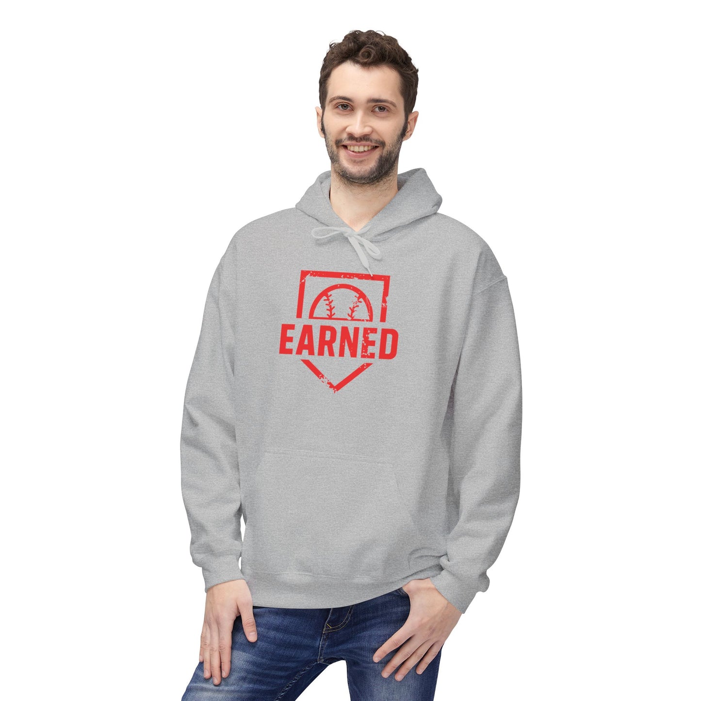 EARNED Logo Hoodie (Red Font)