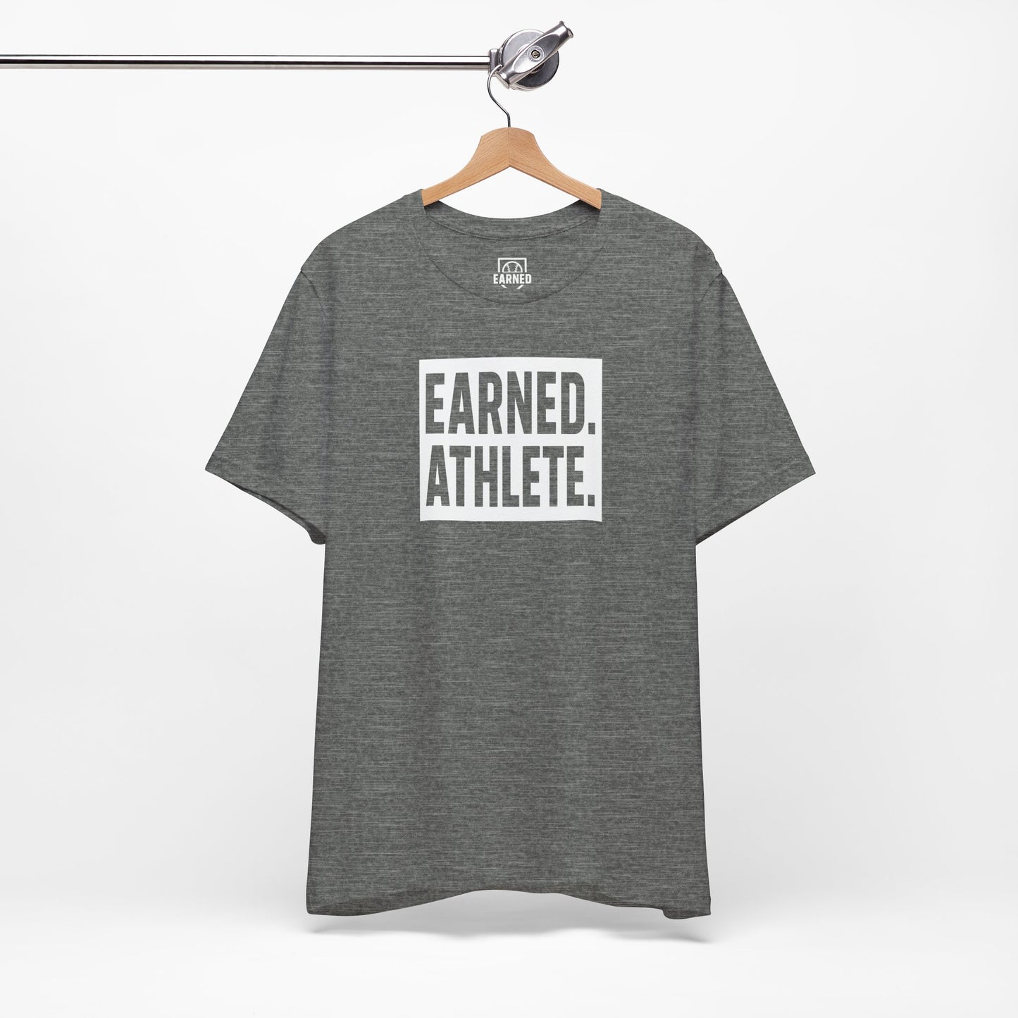 EARNED. ATHLETE. Tee (White Font)