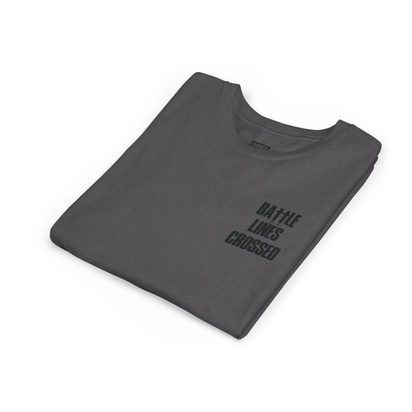 BATTLE LINES CROSSED Youth Tee (Black Font)